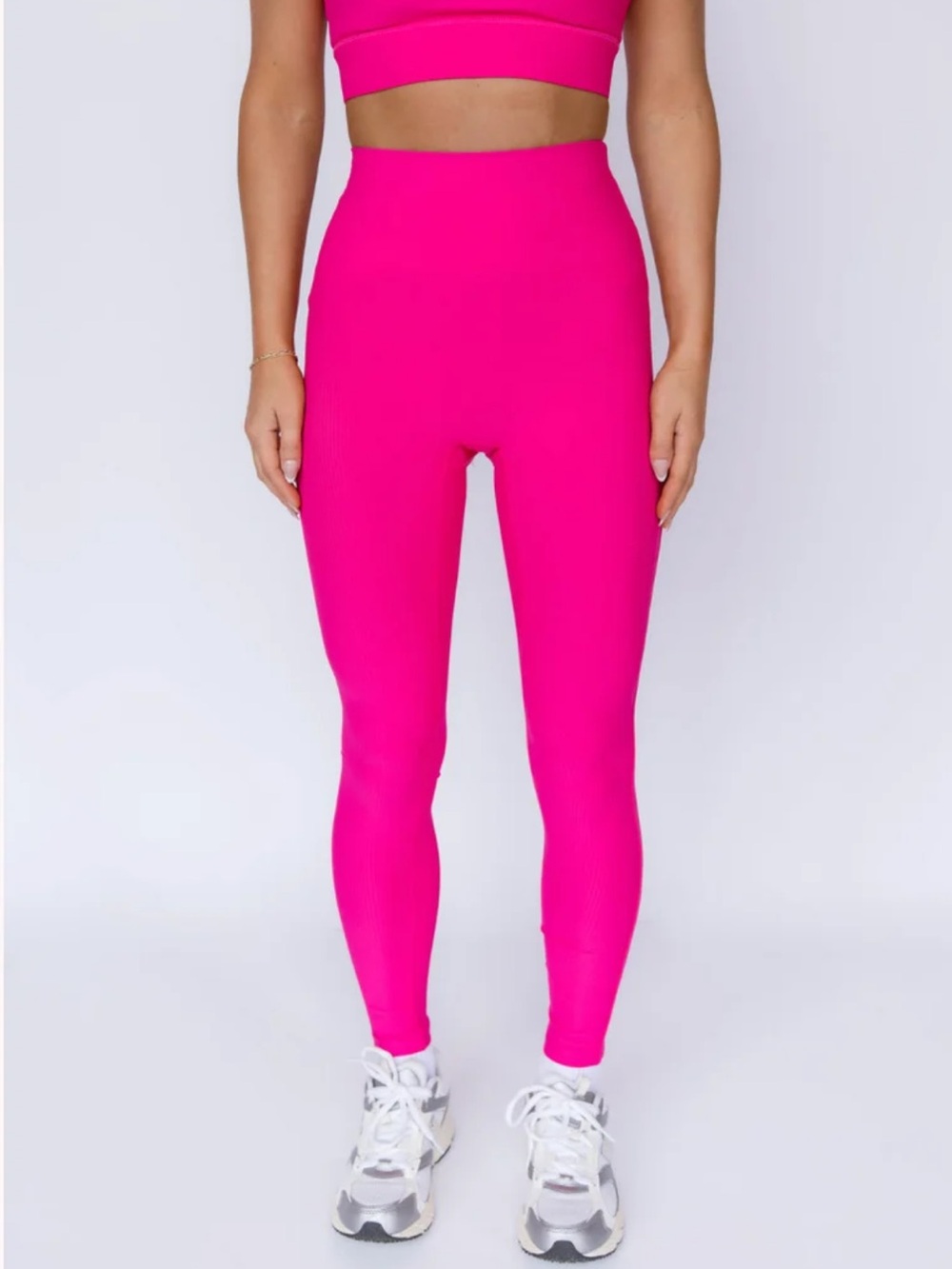 Salt Project Women’s Bright Pink Ribbed Leggings